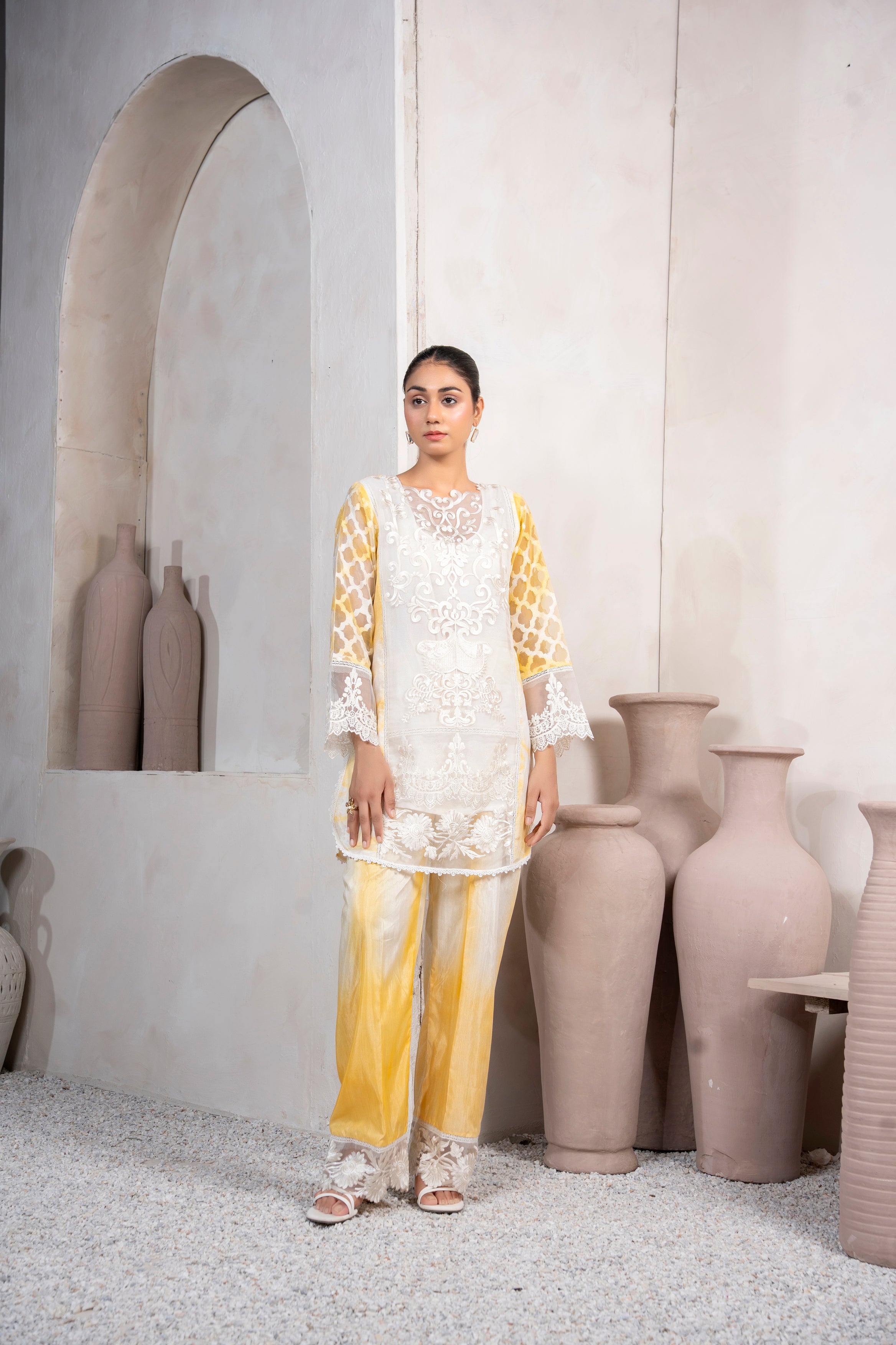 White & Yellow Ombre