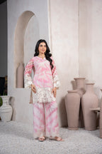 Pink & White Ombre Suit