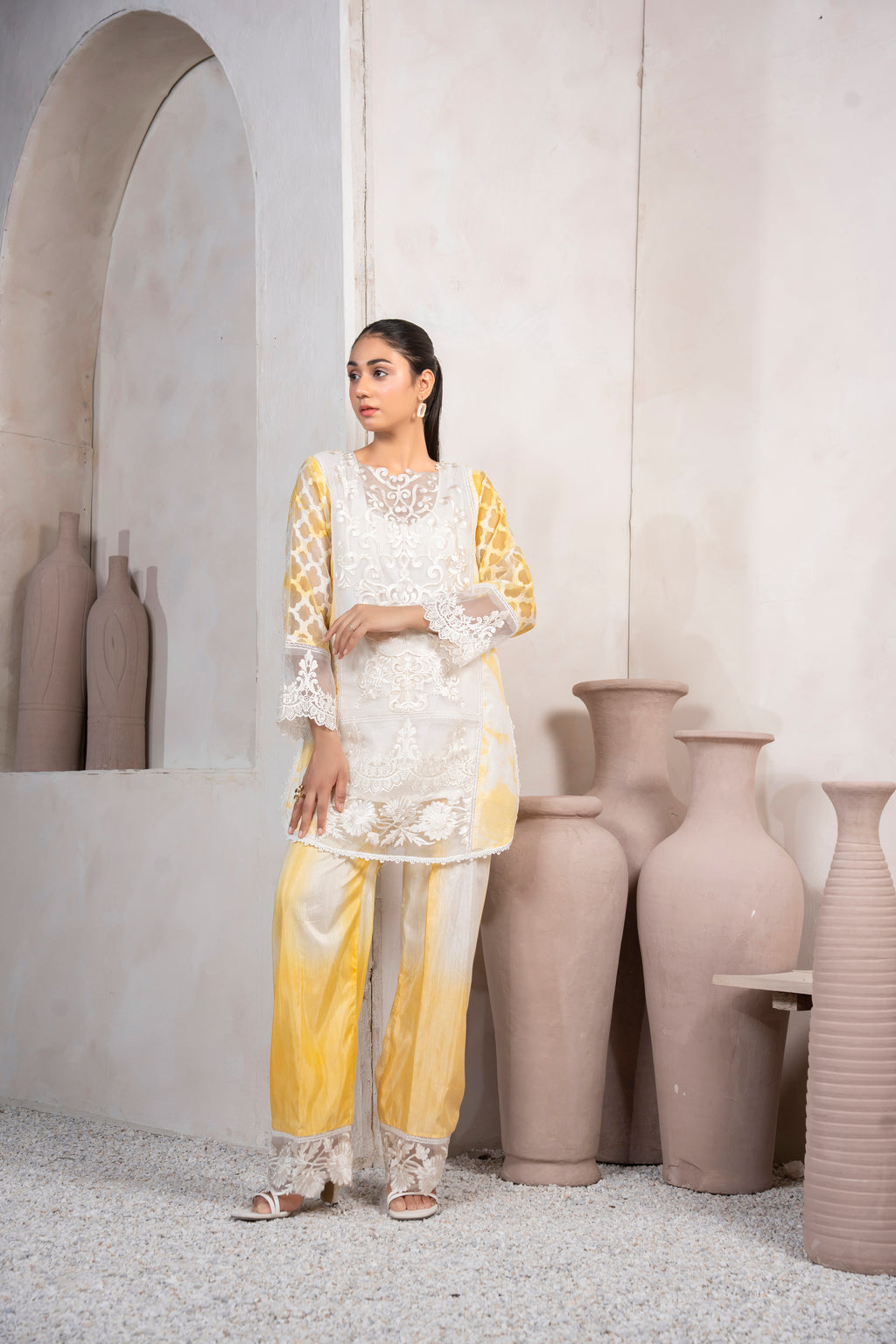 White & Yellow Ombre