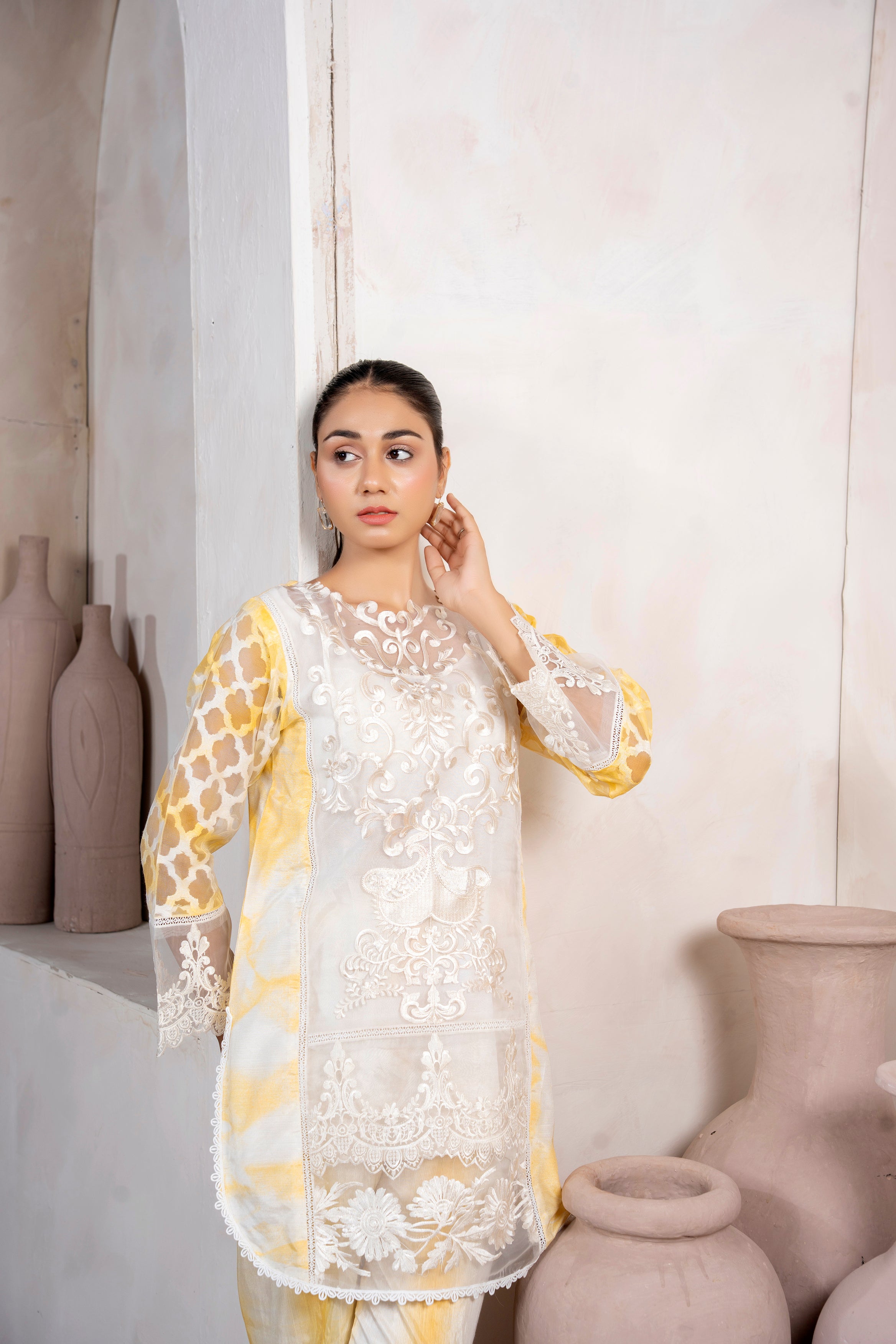 White & Yellow Ombre