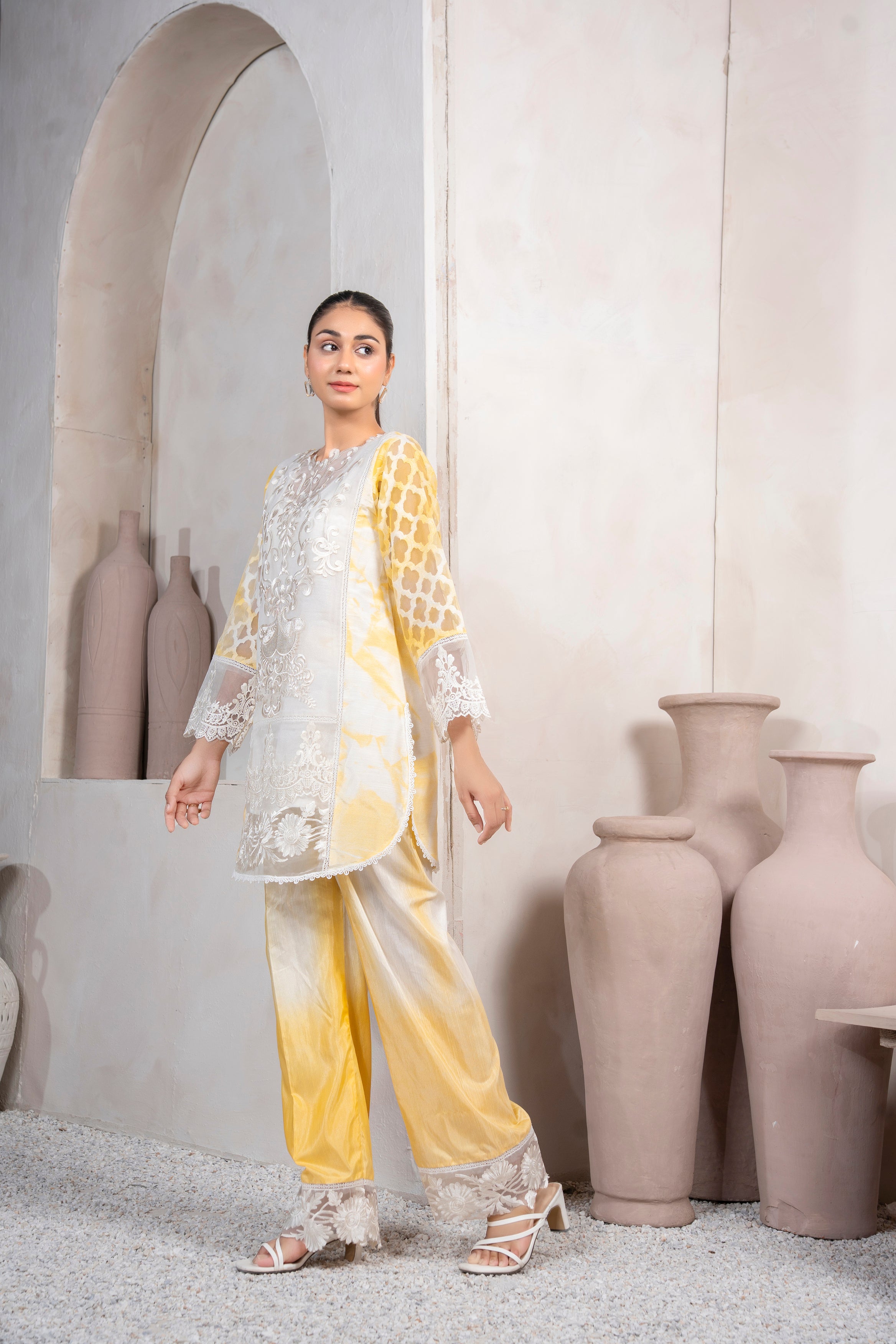 White & Yellow Ombre