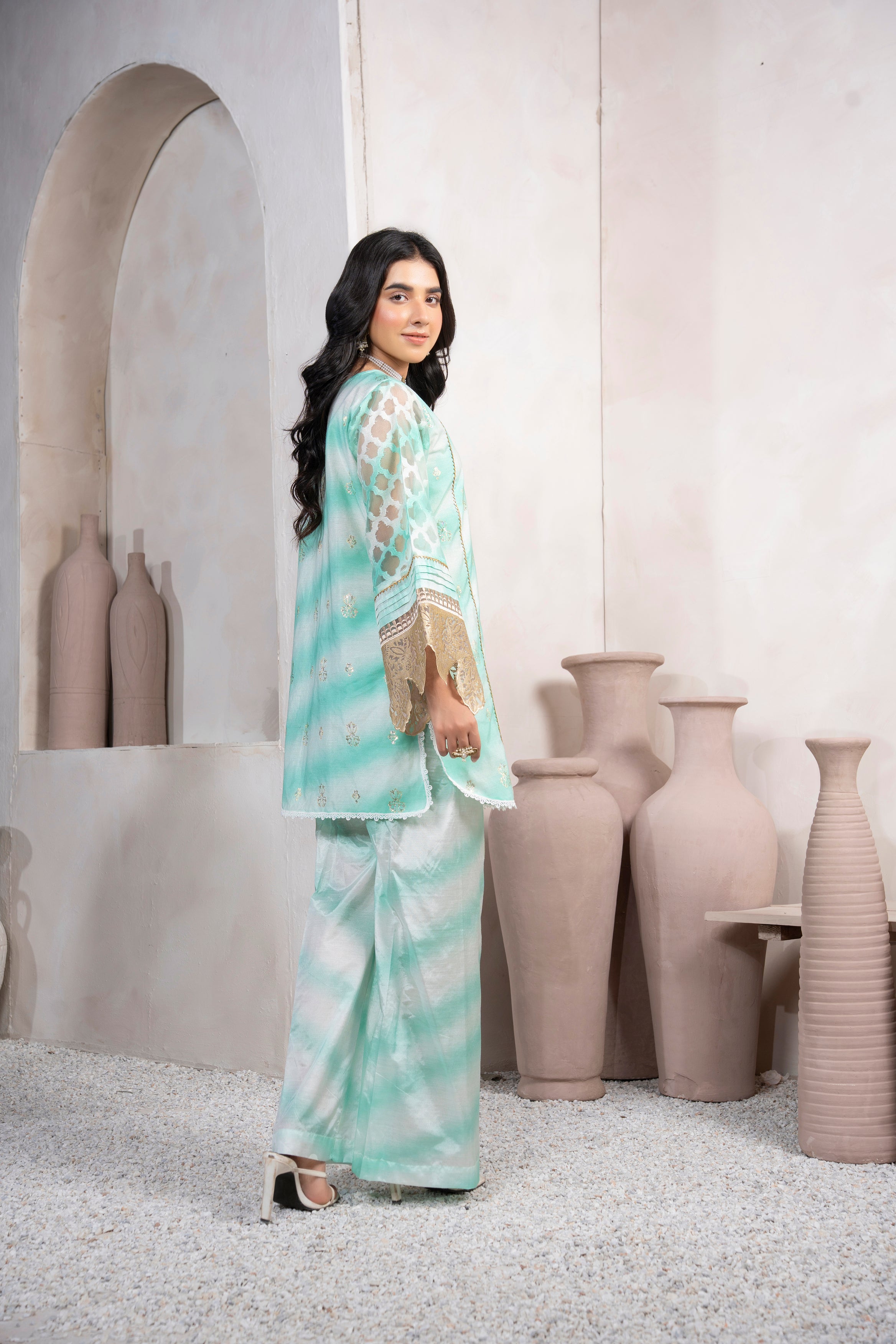 Mint Green Tie-Dye Suit