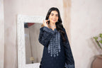 Navy Blue Embroidered Suit