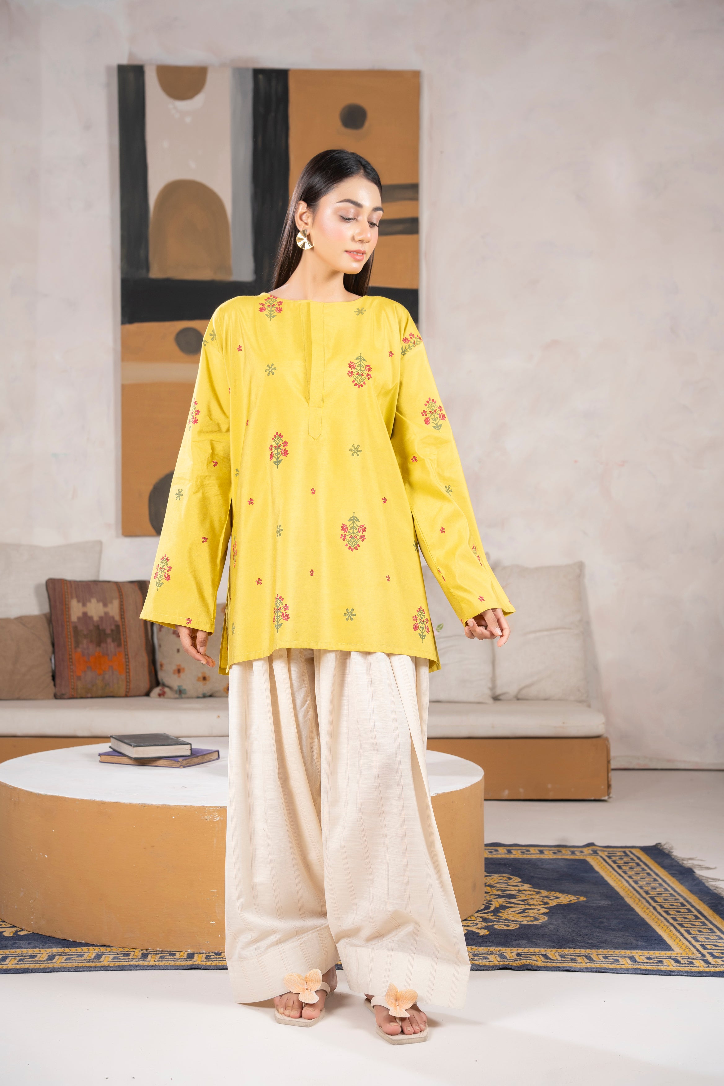 Yellow Floral Suit