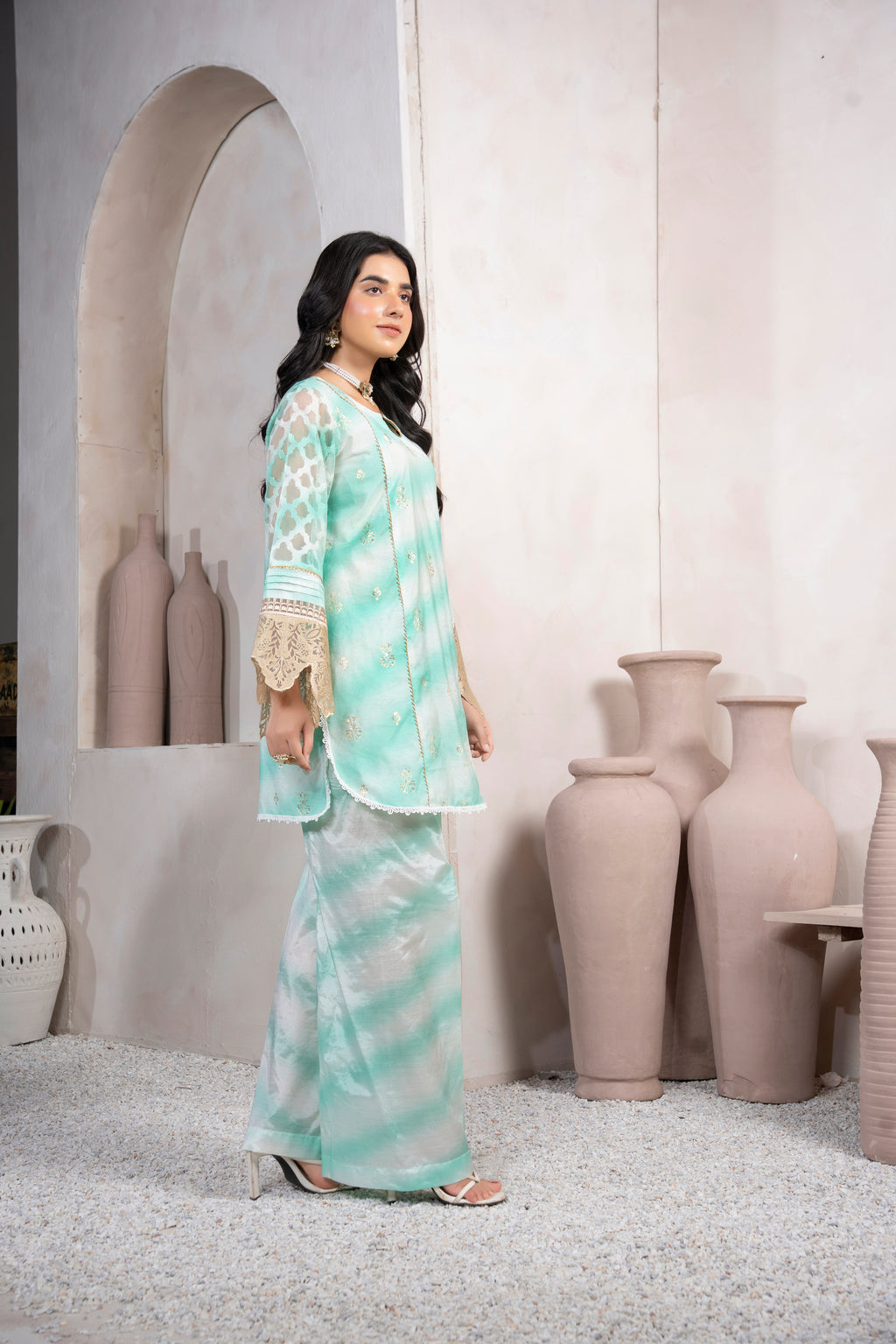 Mint Green Tie-Dye Suit